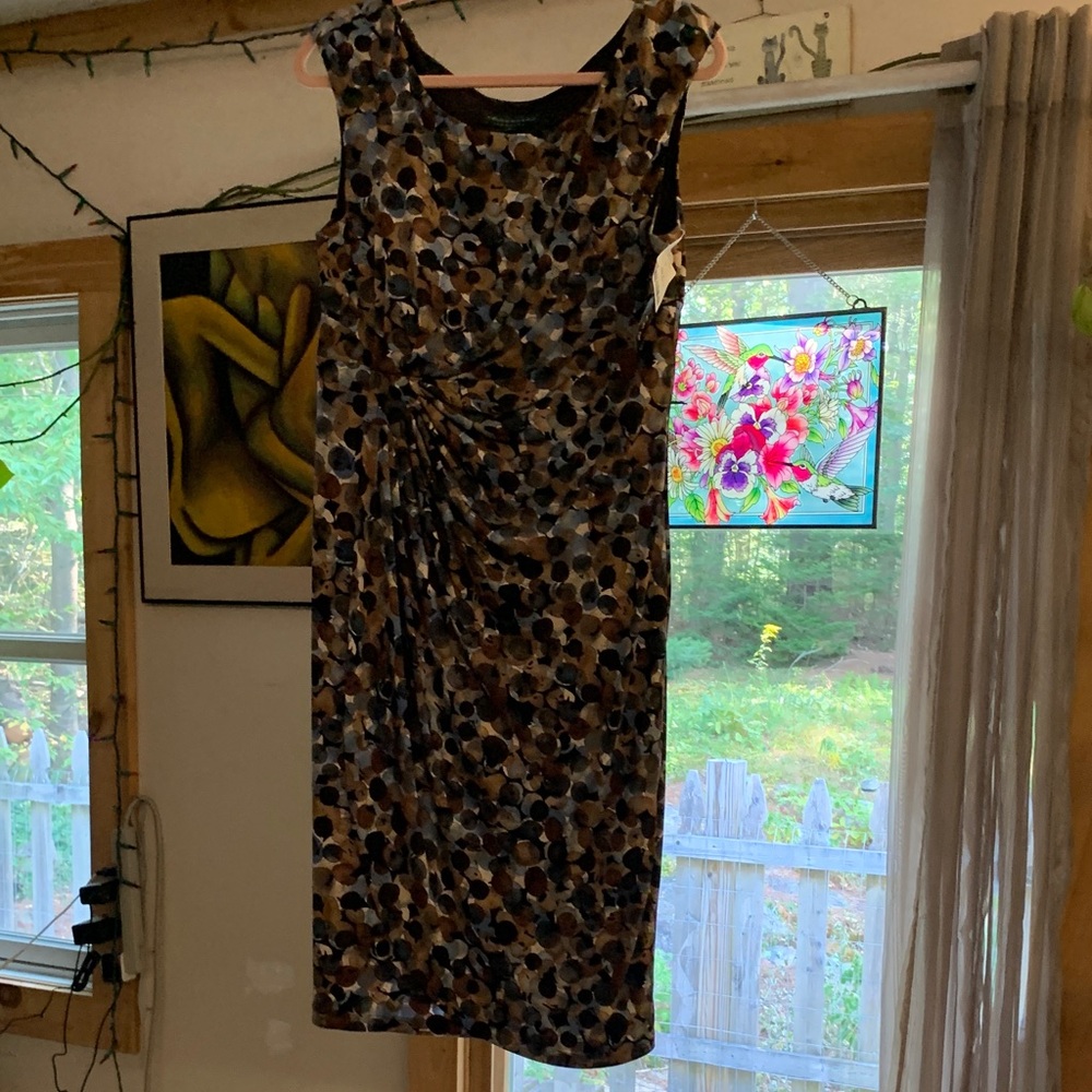 Connected Apparel Multicolor Sleeveless Midi Dress